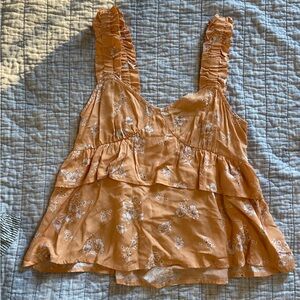 Apricot Lane Ruffled Floral Tank Top